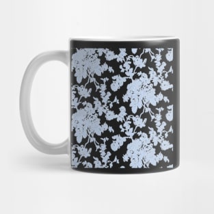 Toile, Dusk Blue Vintage Roses Pattern Mug